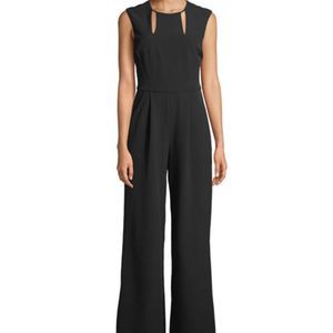 Tahari cutout crepe black jumpsuit